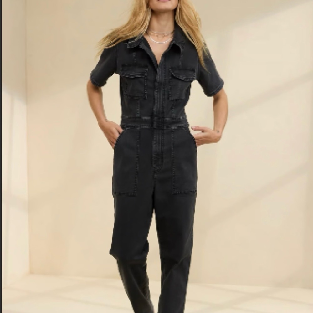 AERIE Utility Denim Jumpsuit